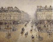 Camille Pissarro Paris-s opera house street painting